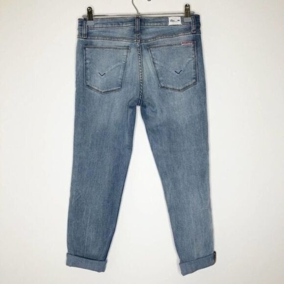 HUDSON Harkin Distressed Skinny Cropped Cuff Jeans - Size 26 - Picture 7 of 12